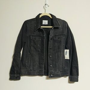 Black denim jacket